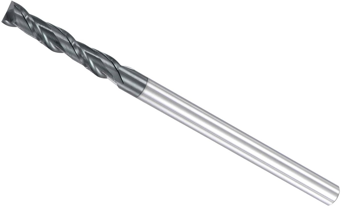 Router Bits vierkante frees snijden 6 mm x 30 mm schacht 6 mm | Coating AlTiN P05 2 snijkanten frezen roestvrij staal gehard staal hardmetaal
