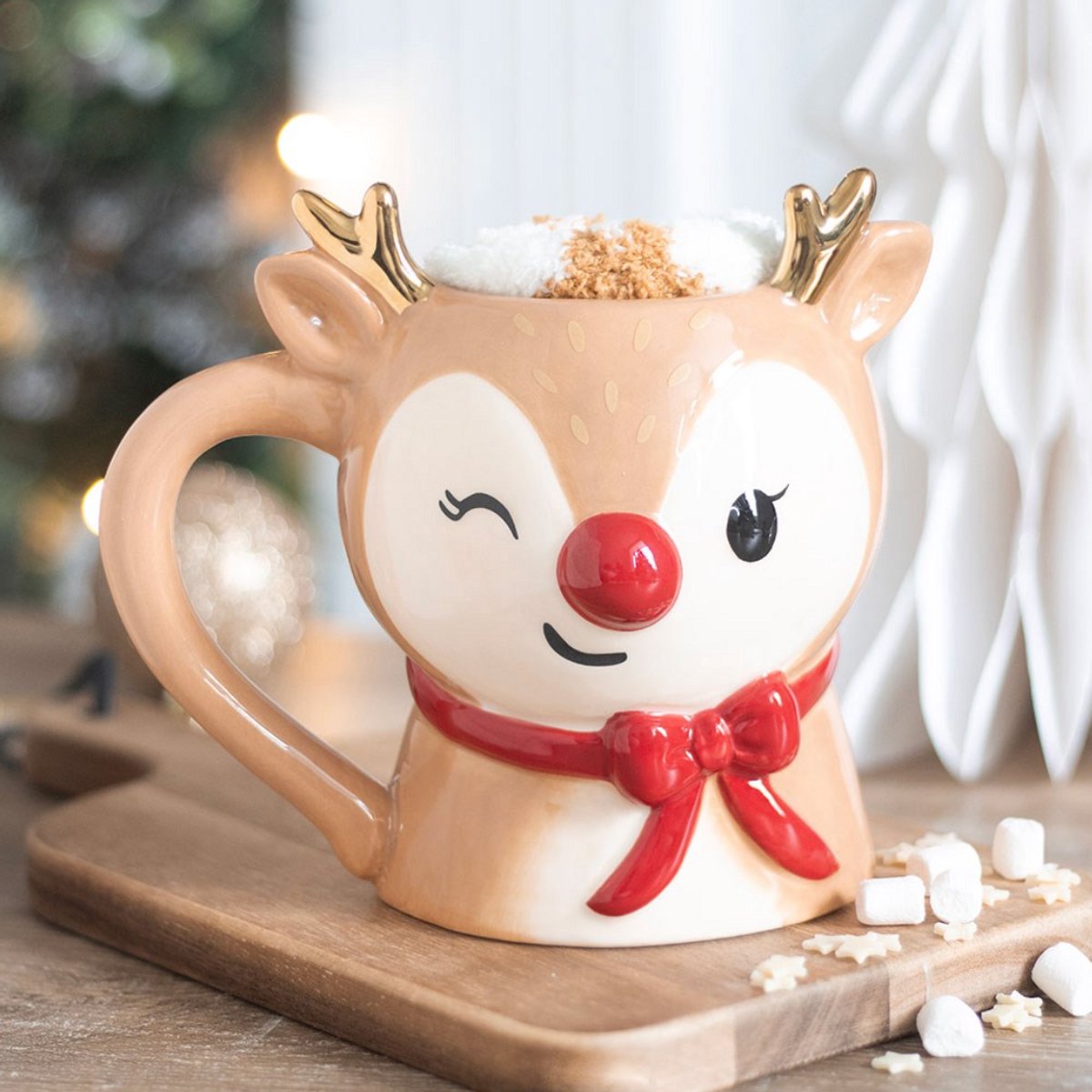 Something different - Ruby the reindeer - Mug & socks set