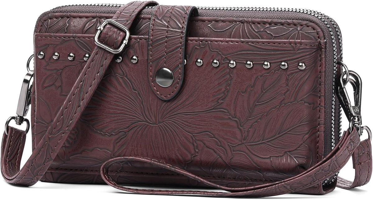 Crossbody Tassen voor Vrouwen Kleine Schoudertas Lederen Mobiele Telefoon Tassen met Polsbandje