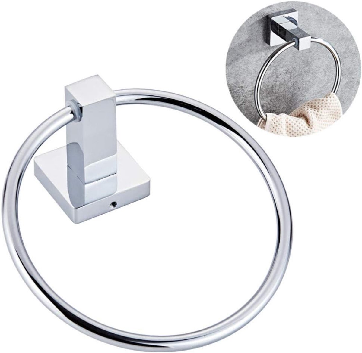 Handdoekring van roestvrij staal, handdoekhouder, badkameraccessoires,Badkamer Hardware Hanger Handdoekring Creatief