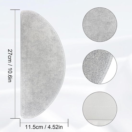Pads voor Lubluelu L20, voor Honiture V8 Pro robotstofzuiger accessoires, stofzuiger robotstofzuiger onderdelen — afbeelding 2