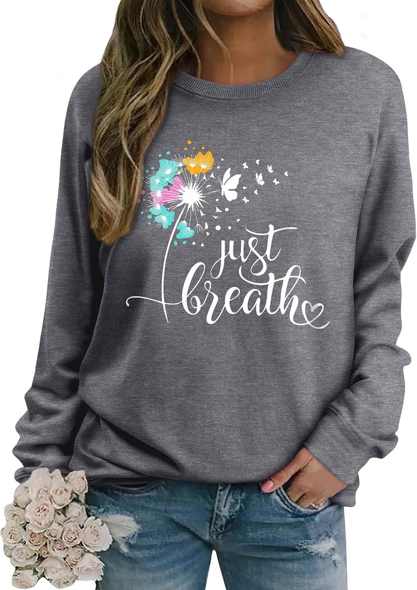 Dames kersttrui Merry Christmas sweatshirt met kerstboomprint, Xmas-trui met lange mouwen