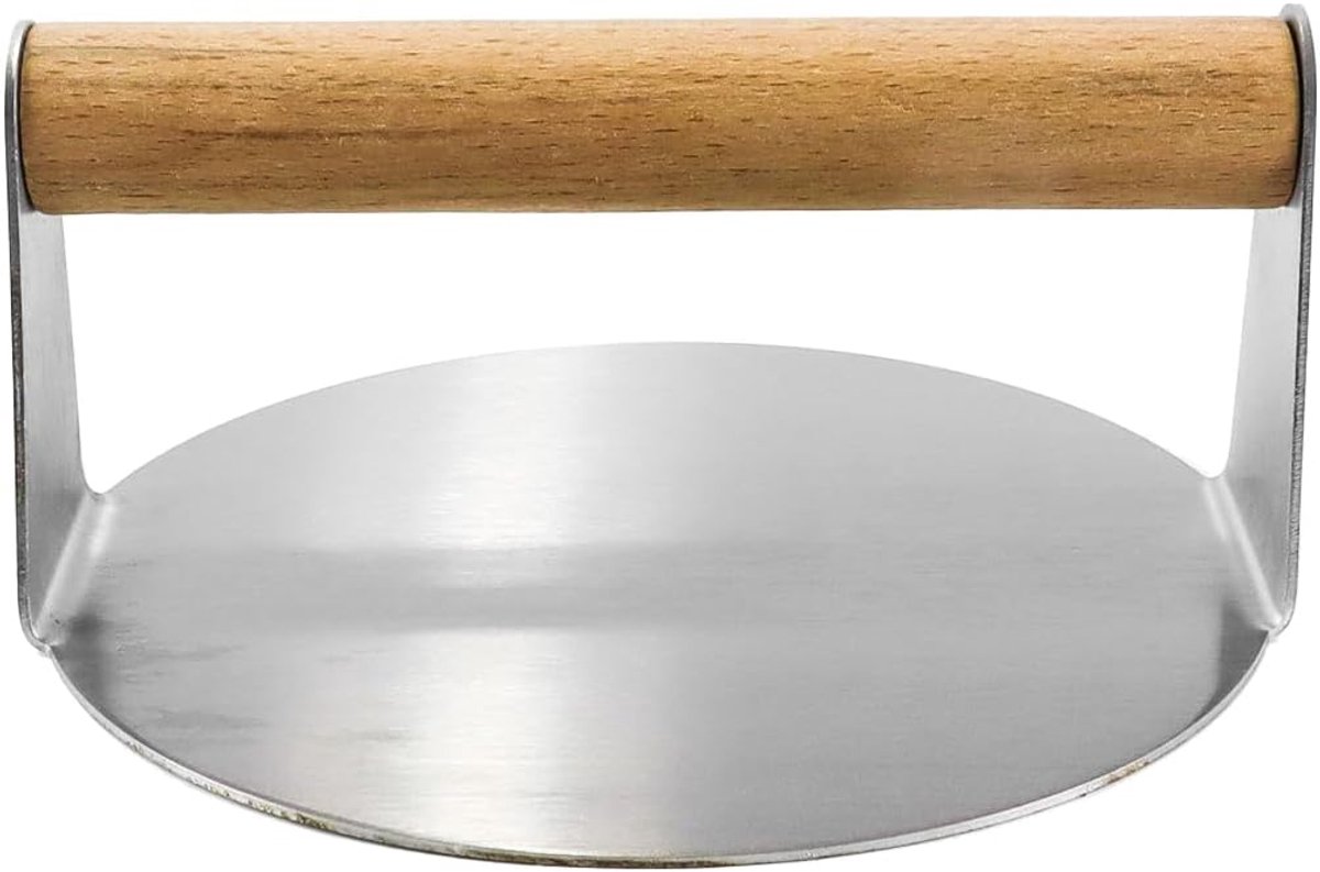 Burger Press RVS Burger Smasher voor Hamburger Press Flat Top Grill en Knijp Vet 16cm