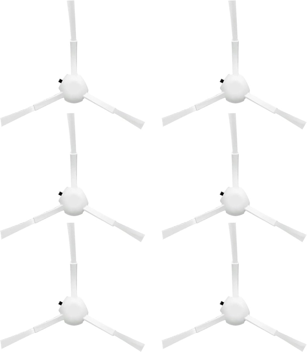 6-pack vervangende zijborstels voor Xiaomi X20+/X10+, für Dreame L10s Ultra, L10 Ultra, L10 Prime, L10s Pro Gen 2, S10, S10 Pro, S20, S20 Pro