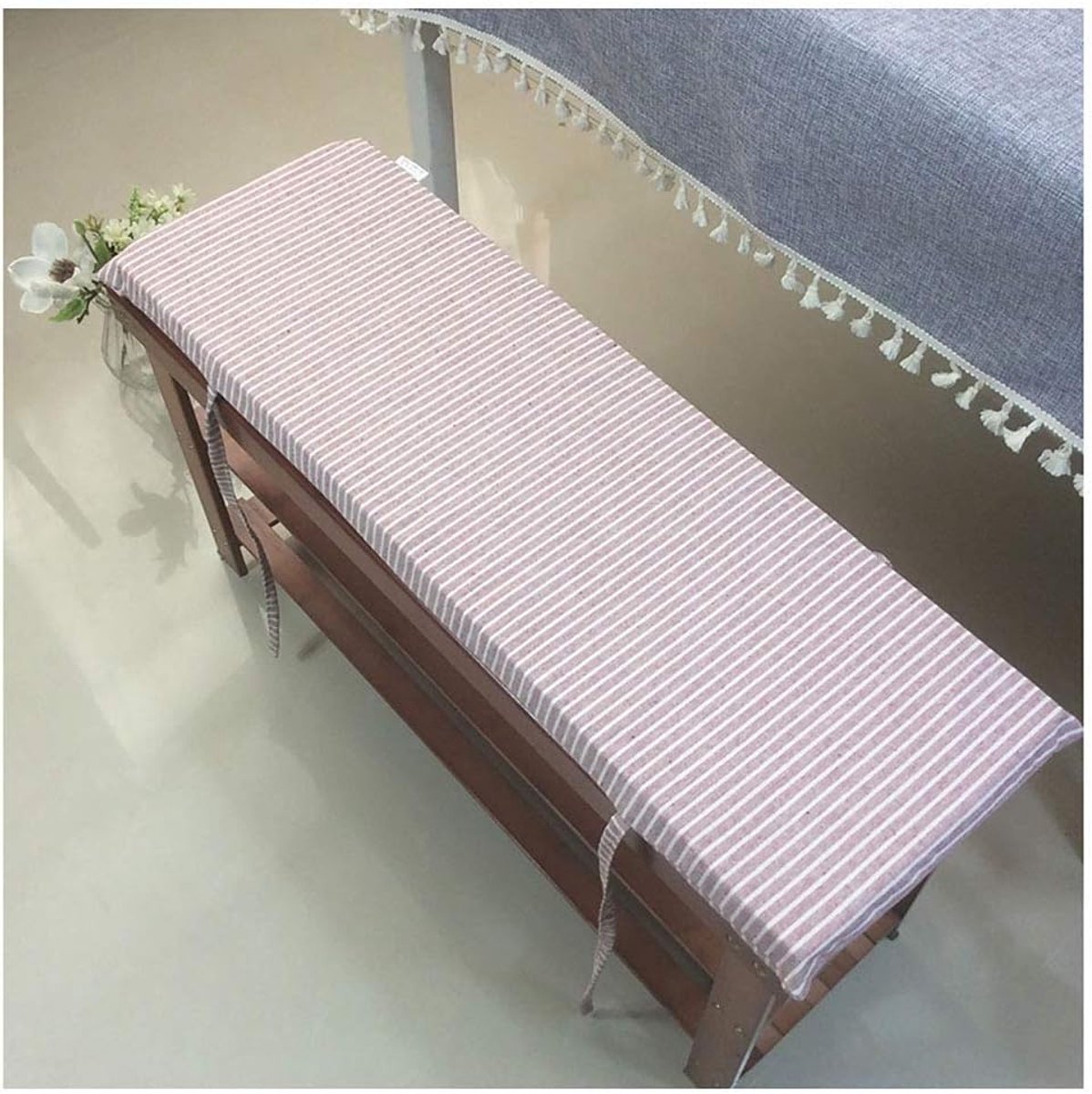Tuinbankkussen Loft Comfortabel en modern outdoor zitkussen outdoor bankkussen tuin schommelingen antislip stoel kussen wasbaar 4 cm dikke streep c 150 × 40 × 4 cm (59 × 15 × 1,6 ")