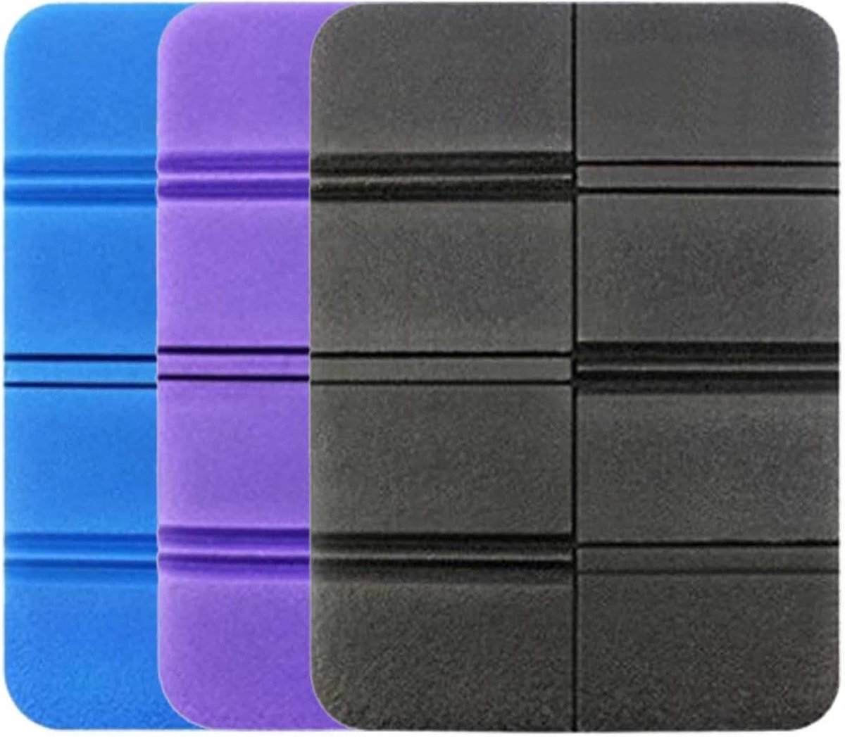 3 stuks opvouwbare zitmat, geïsoleerd inklapbaar zitkussen, opklapbare zitmat, schuimrubber, XPE opvouwbare waterdichte zitmat, voor camping, park, picknick enz. (drie kleuren)
