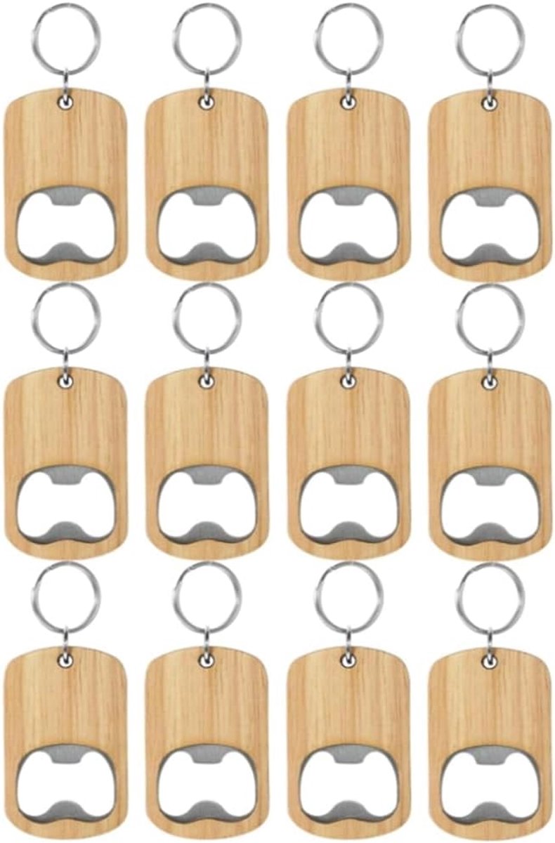 Flesopener, sleutelhanger van, handmatige bierflesopener, onbewerkte houtgravure, kurkentrekker, hanger voor dranken, appelwijn, bar, thuisgadgets, cadeau