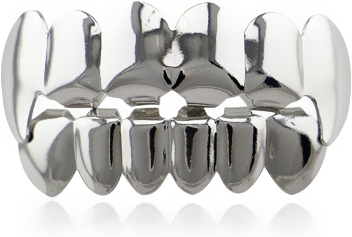 1 set hiphop-tanden, decoratieve tanden, hiphop, decoratie, tanden, voor de mond, hoog laag, voor mannen en vrouwen, Halloween, cosplay, bal, zangeres cadeau
