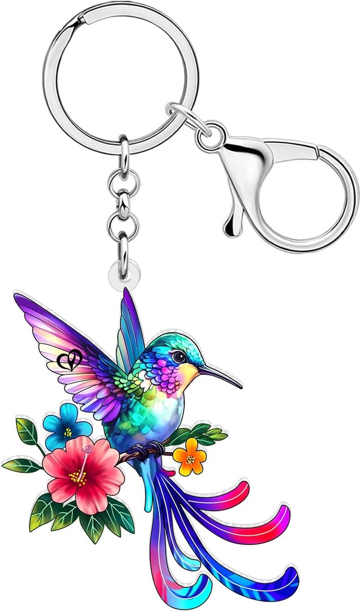 Leuke Kolibrie Vogel Sleutelhanger Kolibrie Geschenken Voor Vrouwen Meisjes Vogel Liefhebbers Rugzak Tas Charm Accessoires