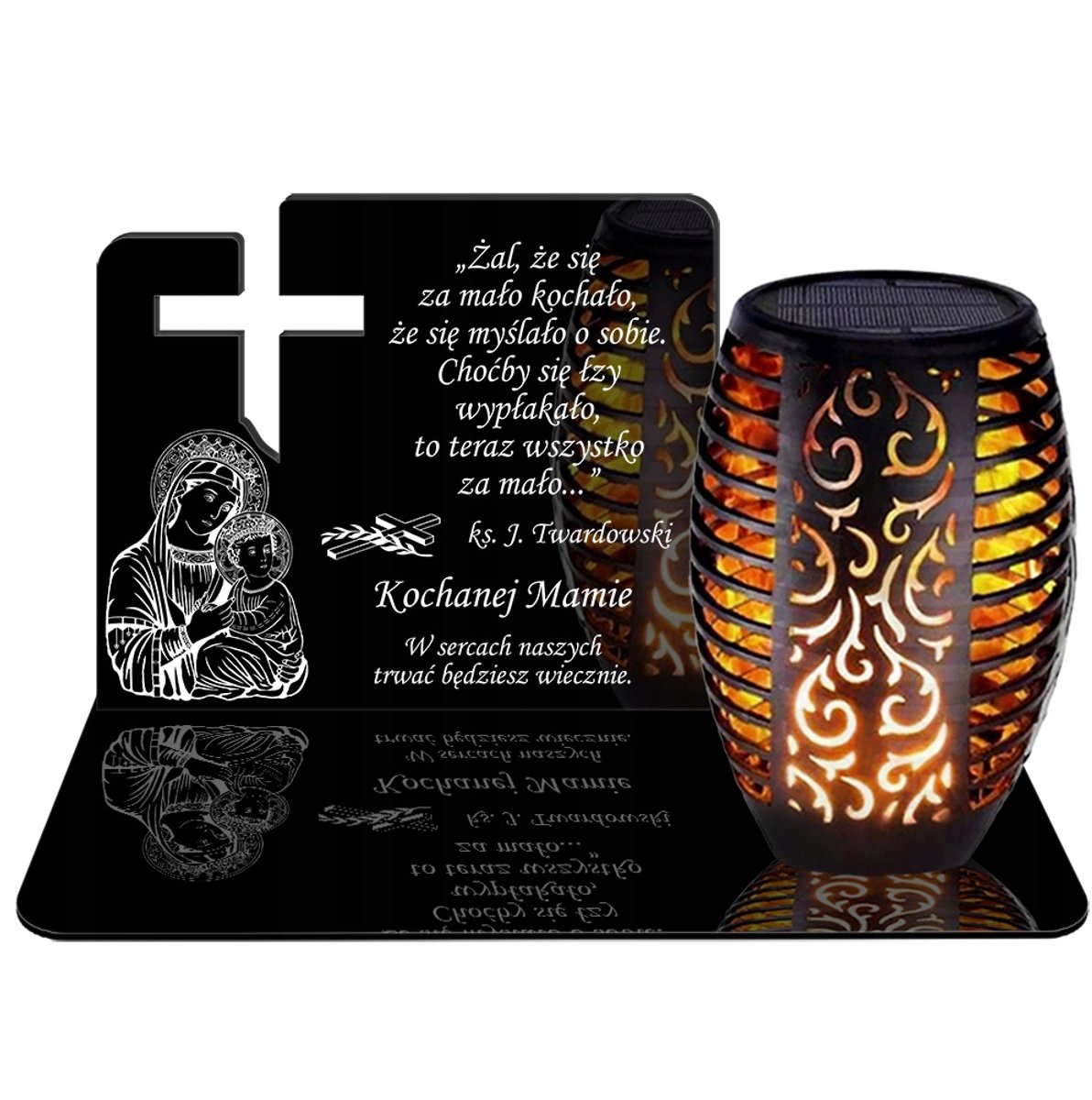 Zonne-energie Graflicht met Vlam-effect, LED, 27,5cm