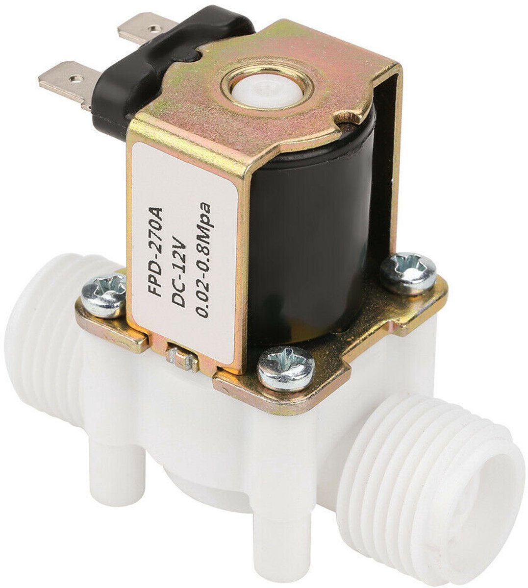 Claoner Magnetische klep - DC12V 8W 0.6A - Kunststof - Voor drinkwater - Drukregelev - 4 minuten gesloten