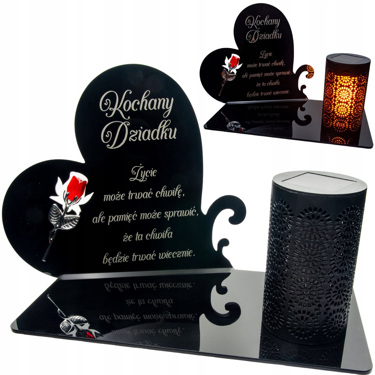 Zonne-lantaarn "Lieve Opa" voor Graf - Elegante Herdenking