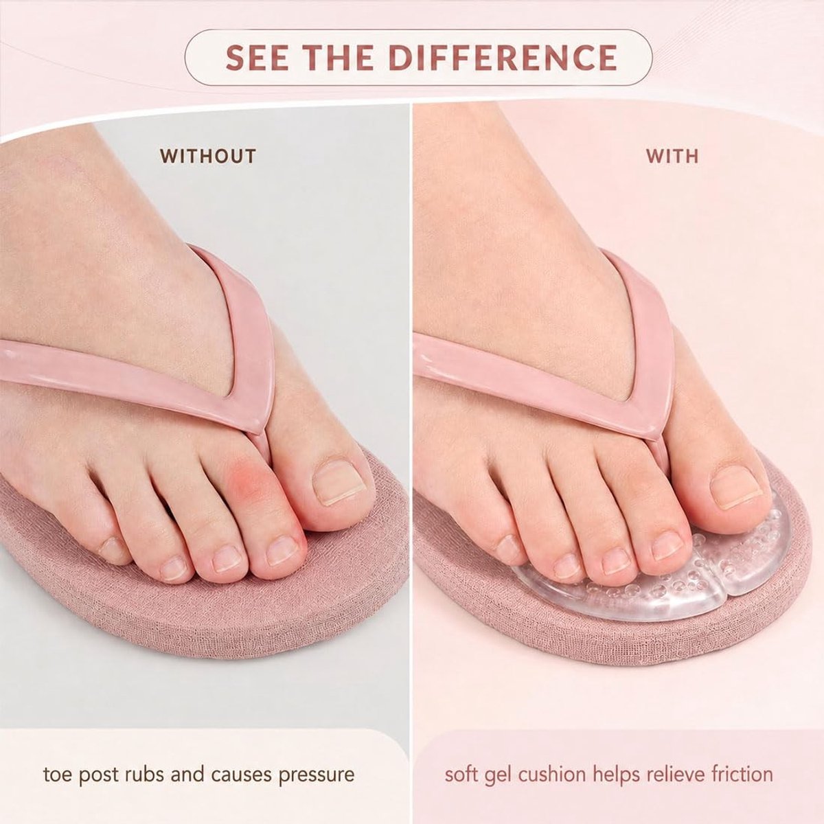 Omgoods - Antislip Inlegzolen voor Sandalen en Flipflops - 3 Paar