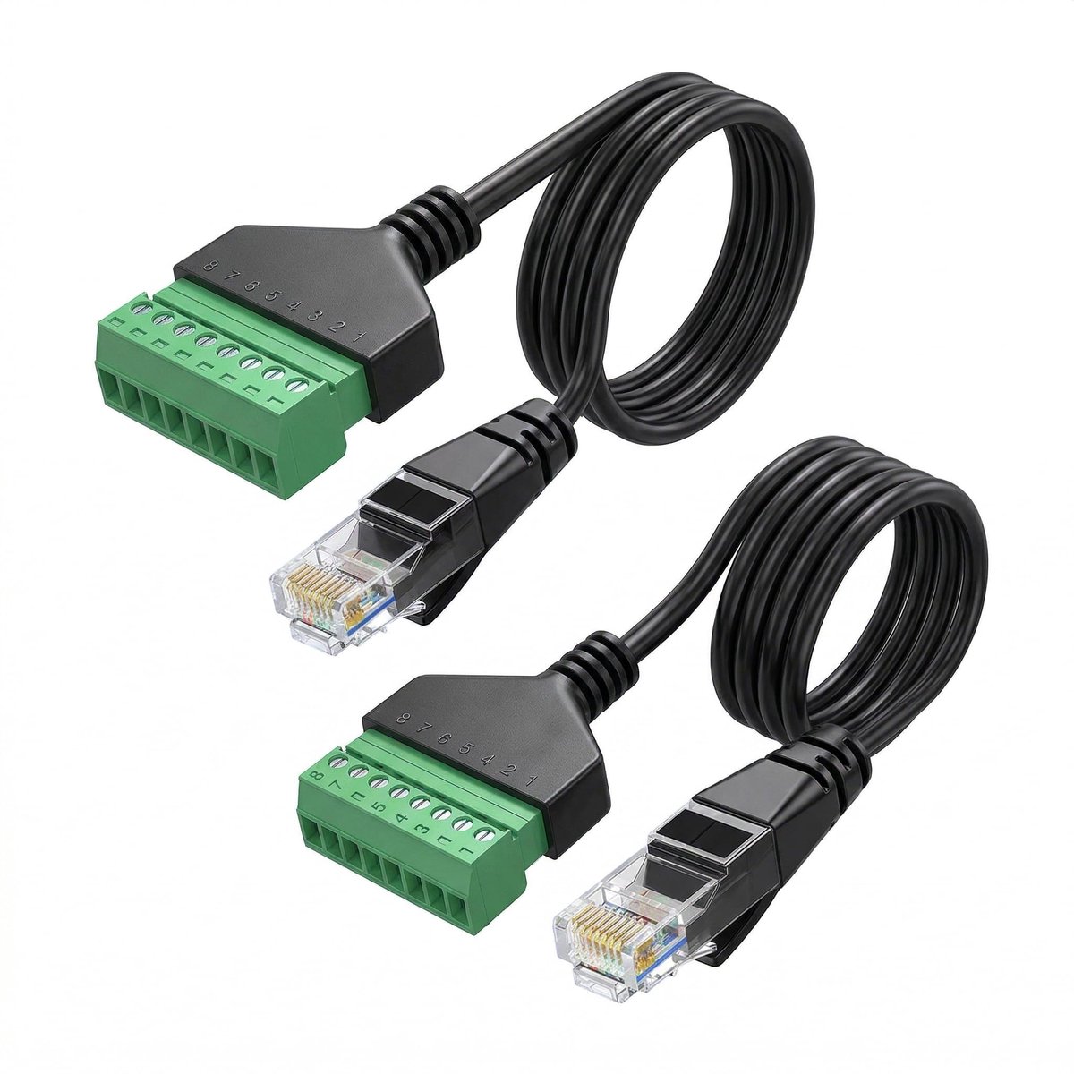 Omgoods - Set van 2 RJ45 naar 8P8C Ethernetverlengingen