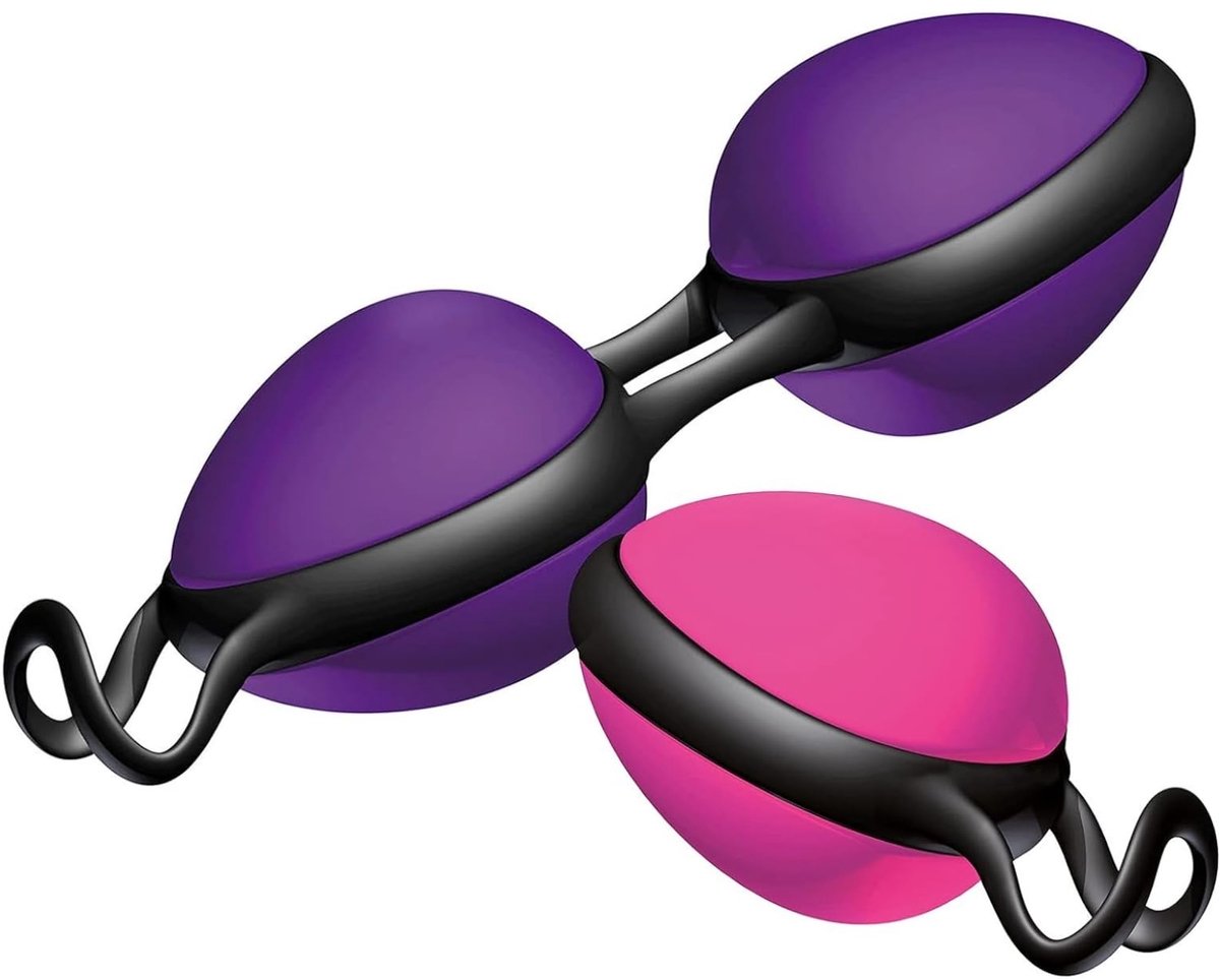 JOYDIVISION Joyballs Secret Set - Loveballs Single Roze & Duo Violet | Vaginale bollen voor bekkenbodem fitness | Compatibel met glijmiddelen op waterbasis en siliconen