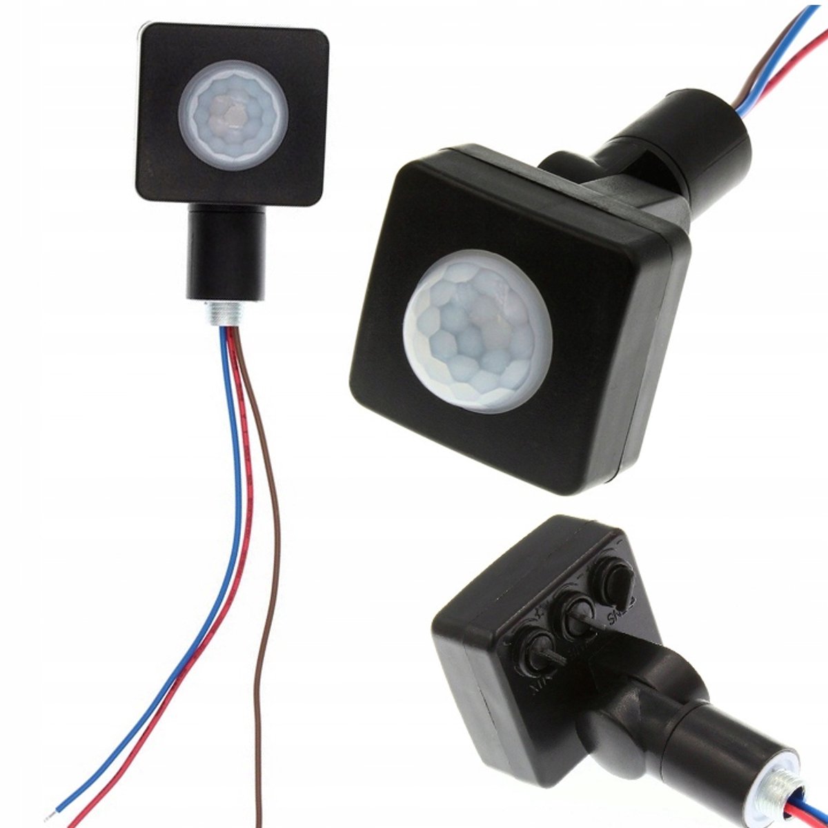 Rosfix Bewegingssensor PIR M10x1 - 230 VAC - Detectie 6m - 100W, 120°/360°