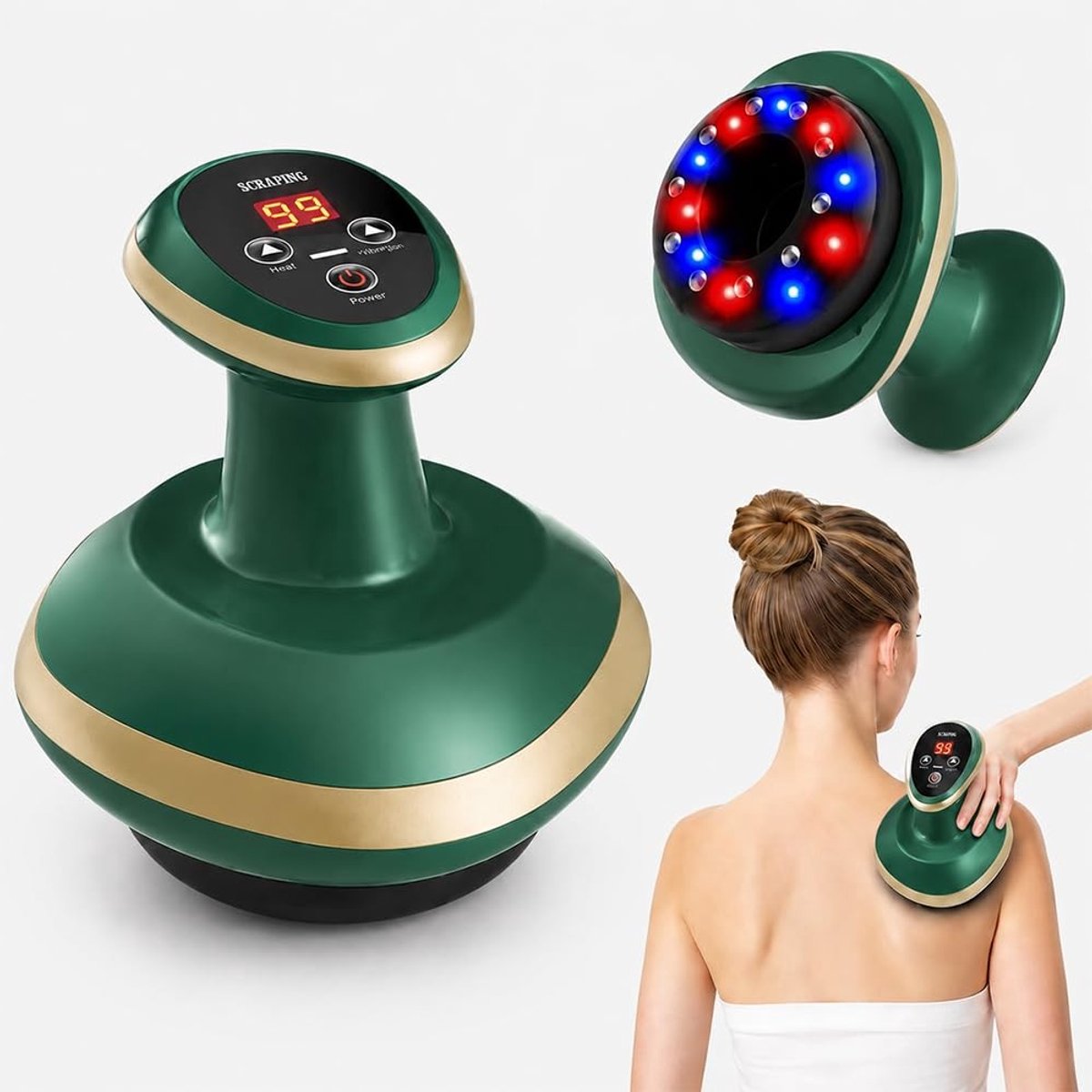 Omgoods - 4-in-1 Anti-Cellulitis Massageapparaat met Warmtetherapie