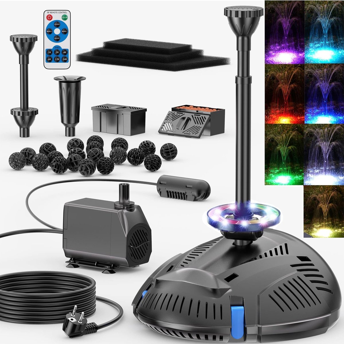 Omgoods - Vijverfilter met UV Purifier en RGB Verlichting