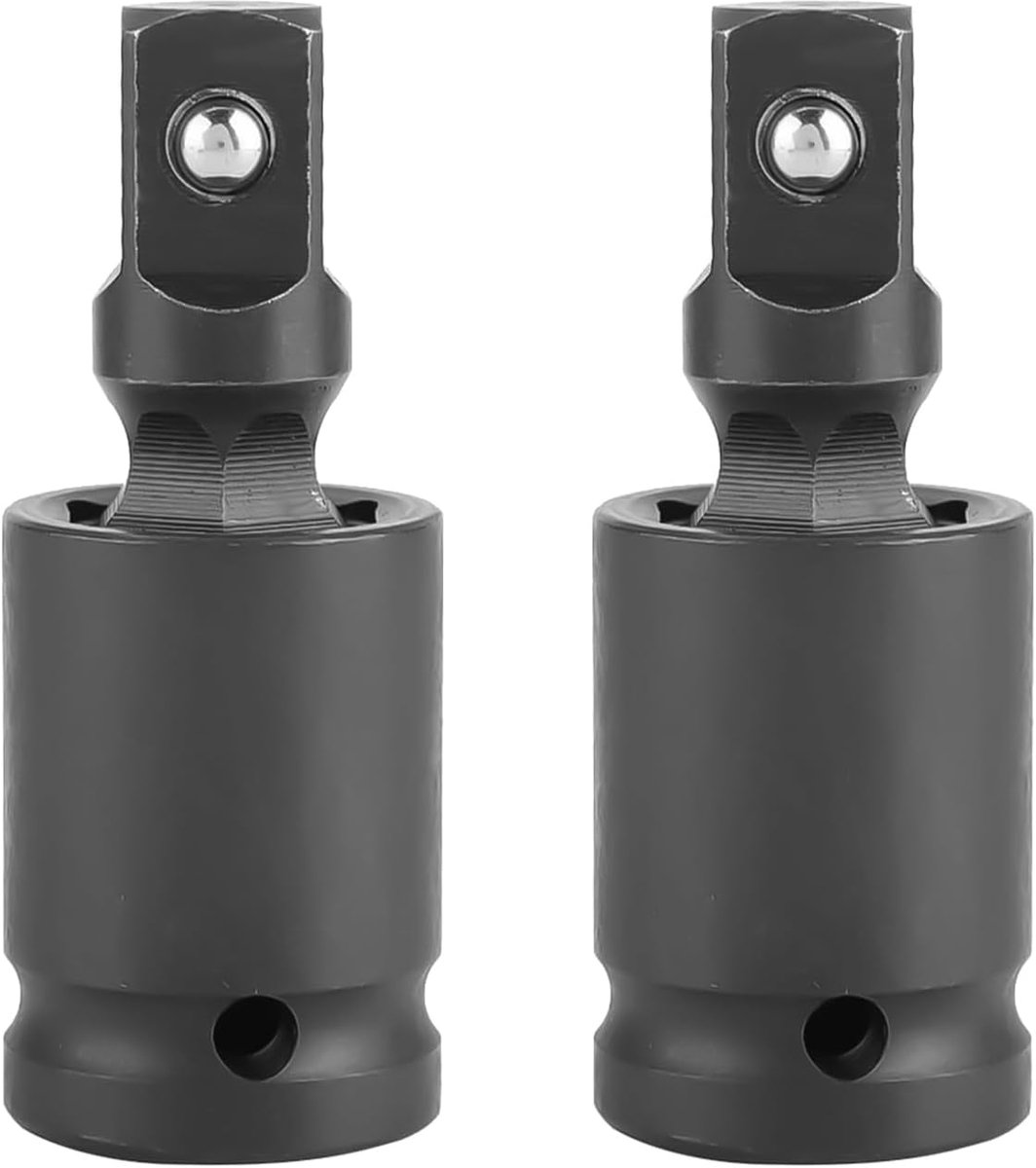 Socket, 1/4 "3/8" 1/2 "Chroom Molybdeen Staal Slaggewricht Swivel Socket Adapter Pneumatische Moersleutel Boor Adapter (3/8in-2 stuks)