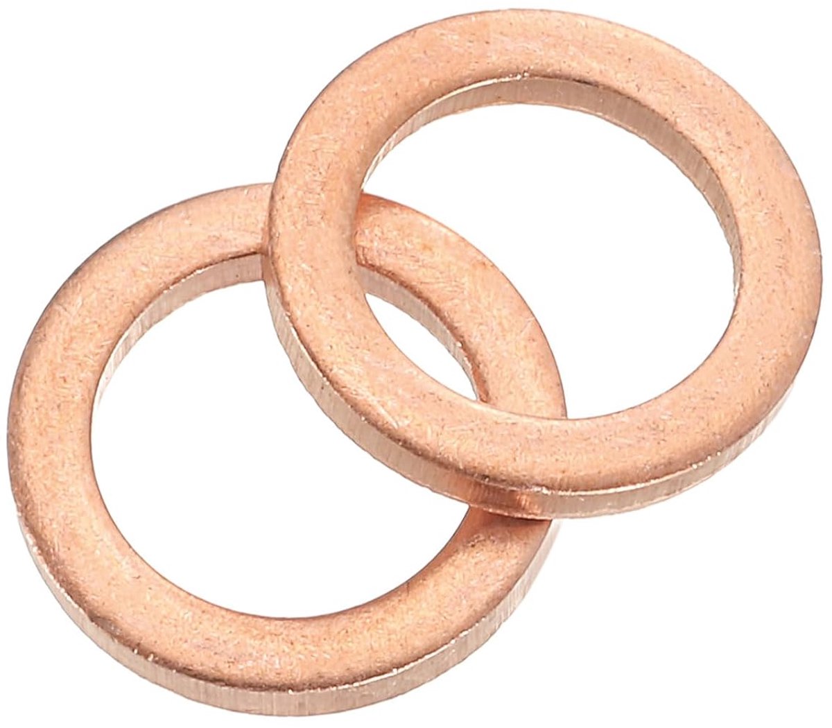 Set met 36 stuks sluitringen, M8 x 12mm x 1mm messing ring bijlagschijven assortiment, platte borgschijven platte afdichting metalen schijven voor schroeven bouten moeren