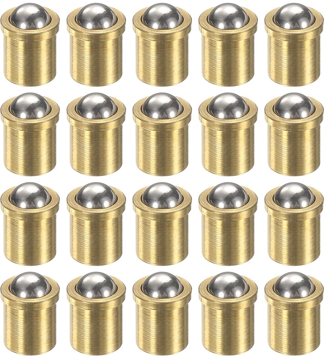 20 stuks kogelpuntdrukveren, 5 x 6 mm, messing precisie-positioneringskralen, kogelveerdrukveren, kogelhengel voor deurkast, mechanische apparaten, klemmen, meubels