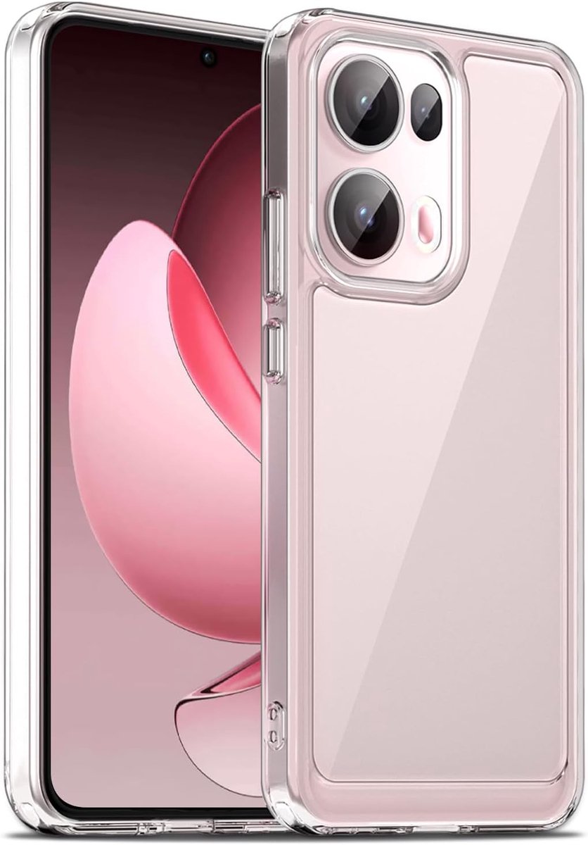 Hoesje voor OPPO Reno 13 Pro 5G, Militaire Valbescherming, Anti-Geel, Ultradun Schokbestendig Hoes met Harde PC Achterkant en Krasbestendig Case, Transparant