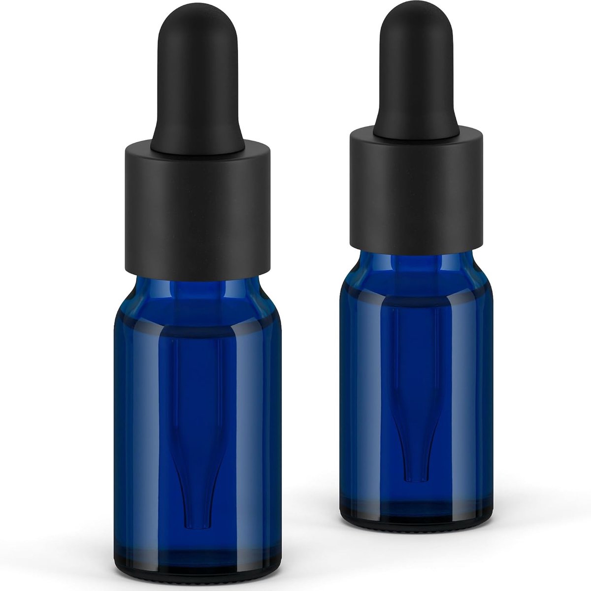 Blauwe glazen druppelflesje 30 ml, druppelflesjes met glazen druppelpipet, voor etherische olie, massage, geur, aromatherapie, laboratorium - 2 stuks 30 ml blauw