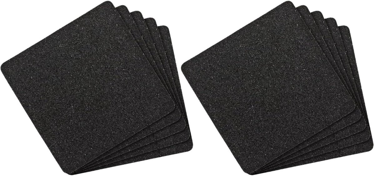 Zelfklevend, 10 x 10 cm, extra sterk, antislip, voor trappen, ladder, werkplaats, garage, thuis en commercieel (zwart)