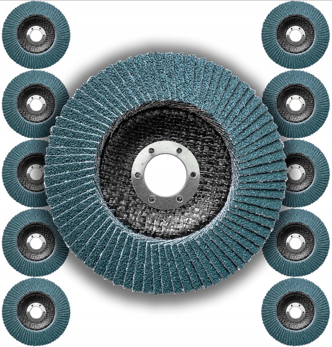 Lijstschijf zirkoon, elektrocorund, slijpschijf, inox/roestvrij staal, 125 mm x 22,23 mm, fijnkorrelig, 80 Grit