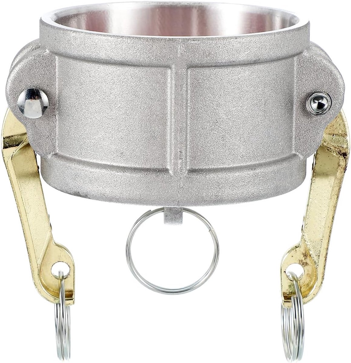 1 pak 2,5 inch aluminium nokvergrendelingsfittingen - mannelijke adapter x vrouwelijke NPT-draad, snelkoppeling nokvergrendeling slangmontage, corrosiebestendig (deel DC Cam groeftype)