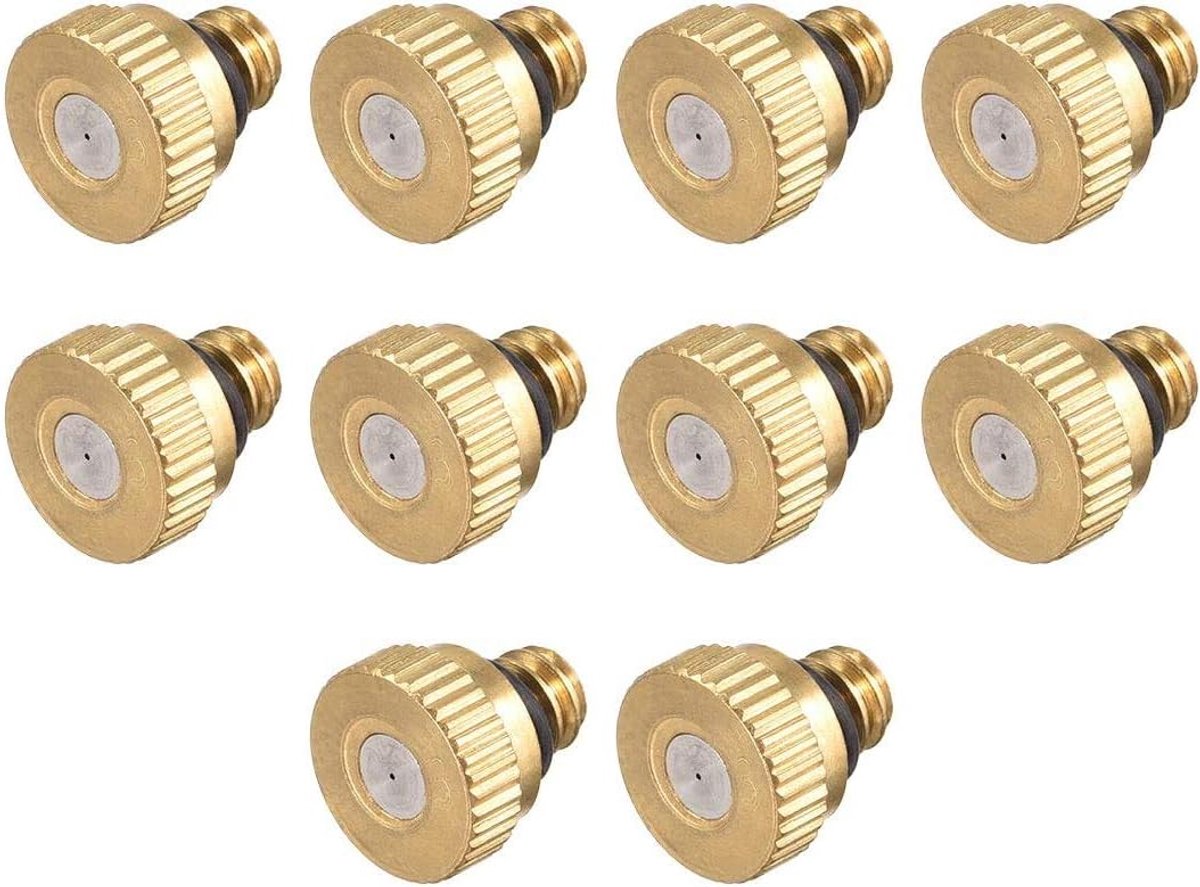 Verstuiver met mondstuk van 0,3 mm 3/16 Messing lagedruk verstuiver mondstuk voor koelen en bevochtigen van mondstuk-10st
