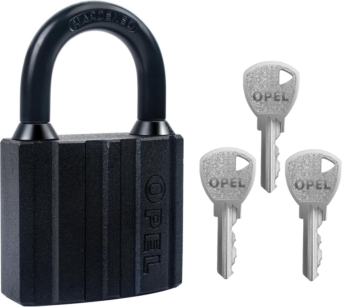 Hangslot - Zwart - 40 mm - Inbraakwerend met 3 Sleutels - Voor Schuur, Garage en Container