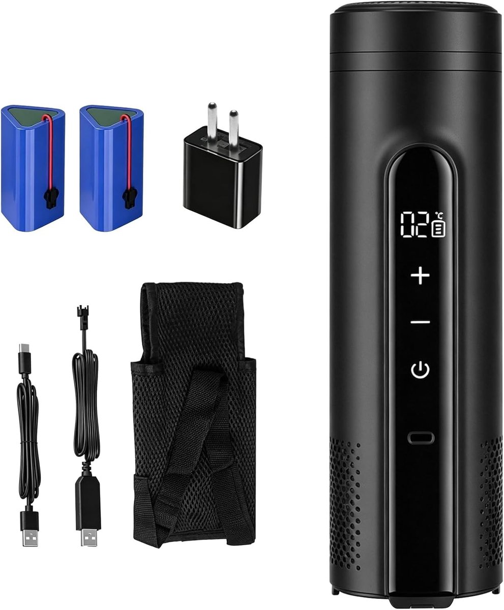 Insuline Koelbox - Zwart - Draagbare Koeler voor Insulinepennen - Met 2x10200mAh Accu's voor Reizen