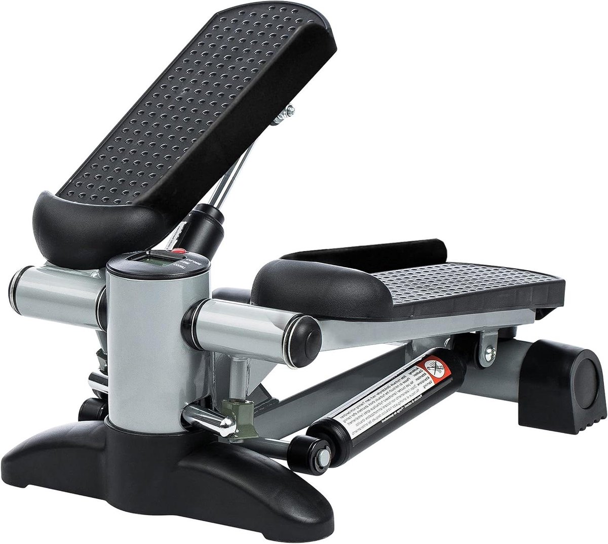 Mini Stepper - Fitnessapparaat Hometrainer - Thuis Trainen - Met Trainingscomputer - 37x34x22 cm - Zilver Zwart