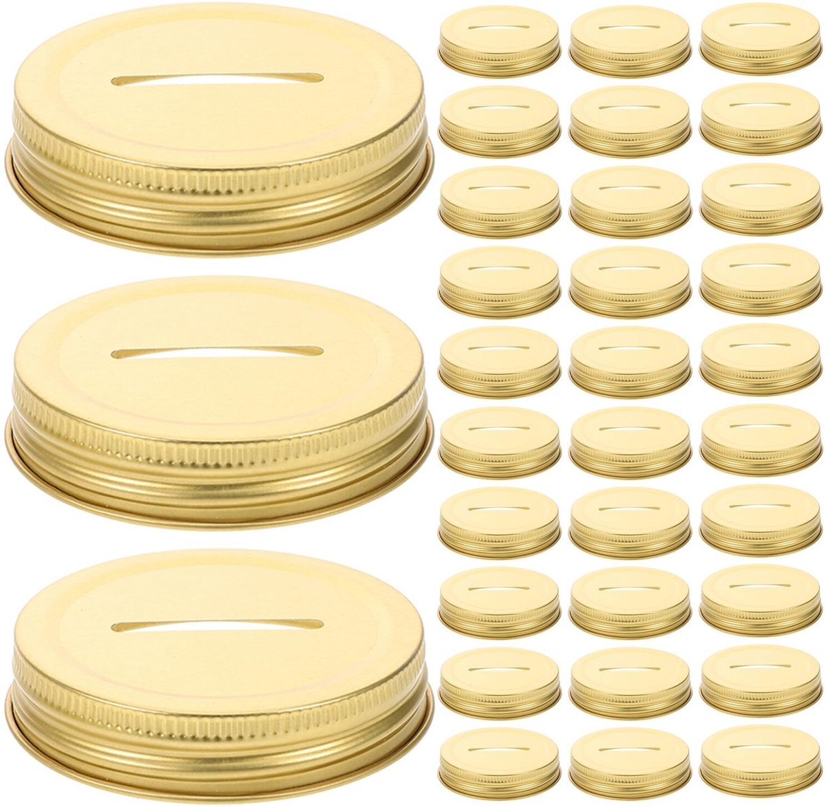 Elzusha - Set van 50 Gouden Deksel voor Spaarpotten