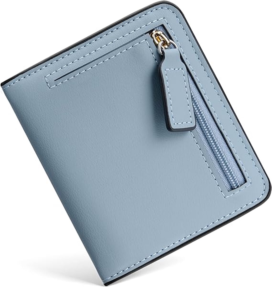 Portemonnee - Compact met RFID-bescherming - voor Dames - Zwart/Bruin - 1 Stuk
