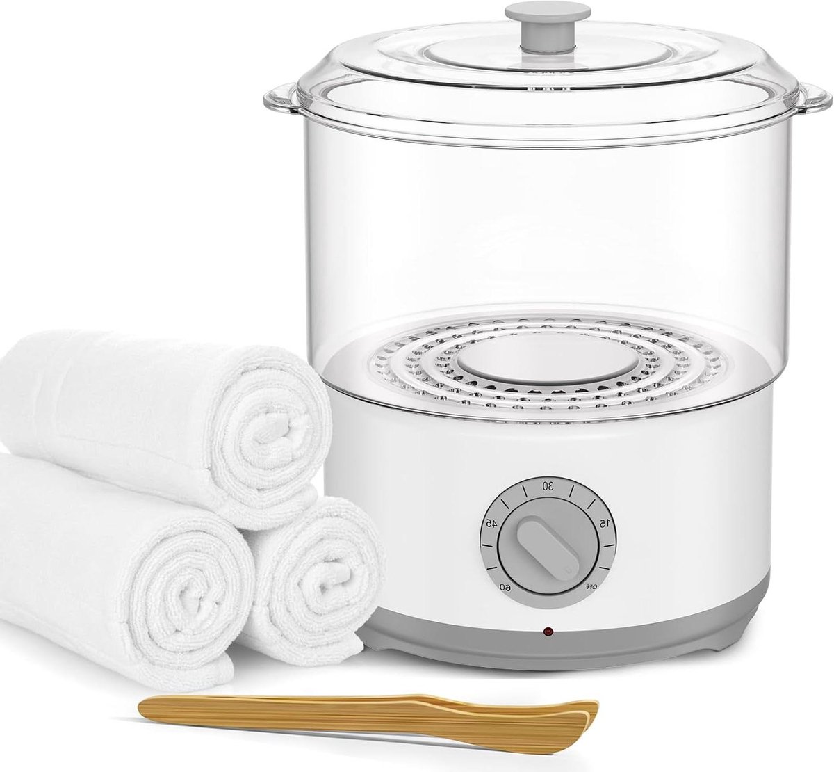 Handdoekwarmer - Stoomsterilisator - Snelle Desinfectie - Hoge Temperatuur Stoom - 10 Minuten Opwarmen - Wit