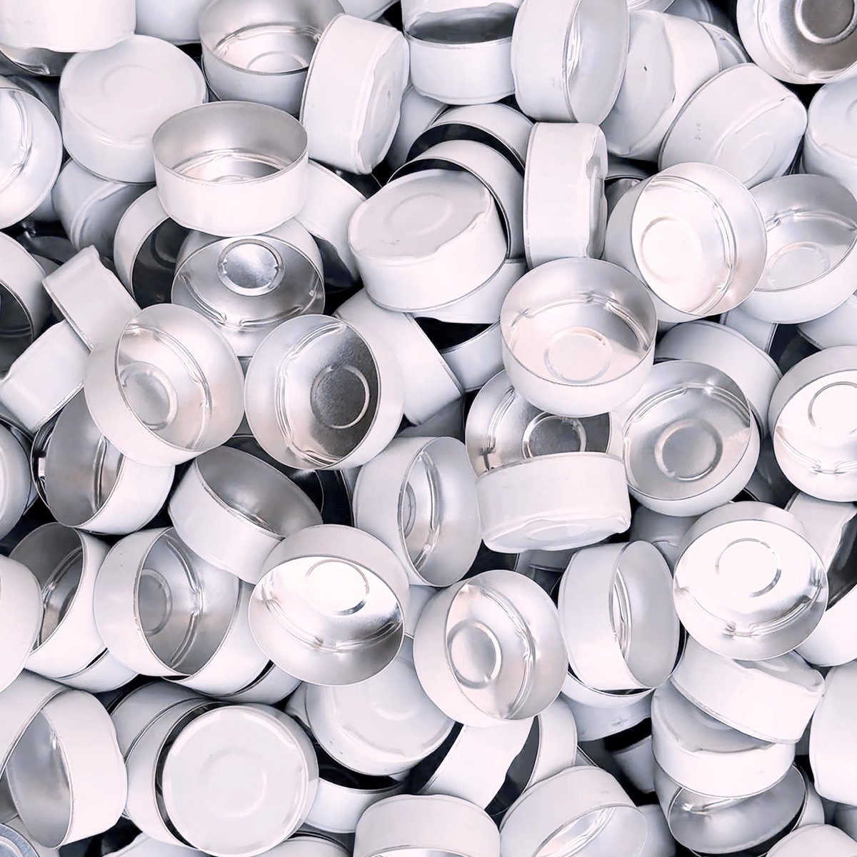Elzusha - Theelicht Covers Wit Ø 37.5mm Aluminium Lege Theelichtjes 100 Stuks