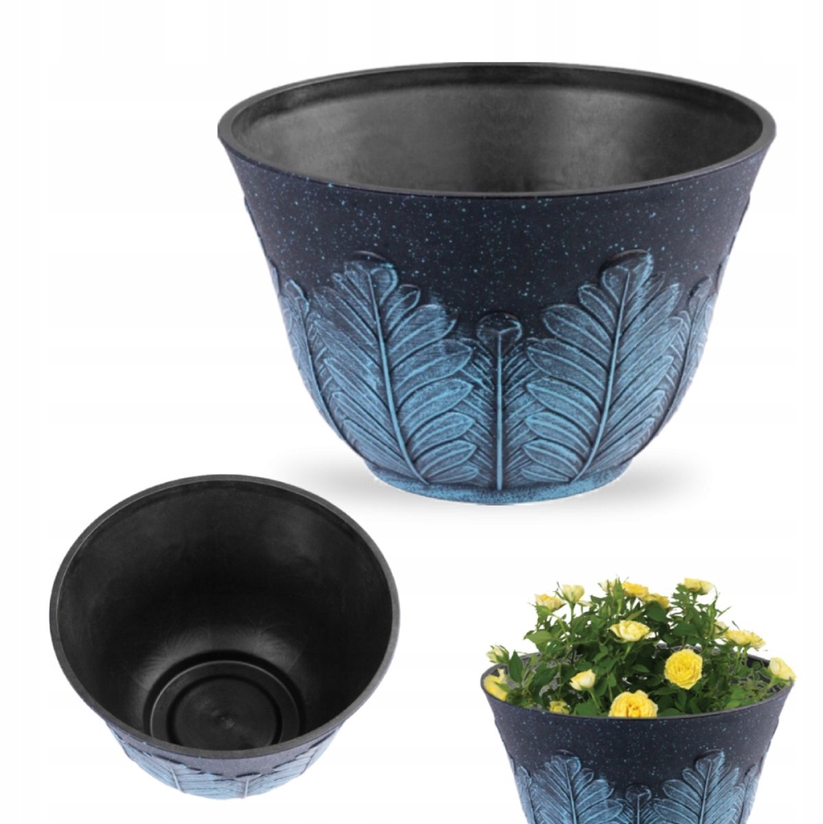Strend Pro Metalic Donzen Pot 19x29,5 cm - Grijsblauw