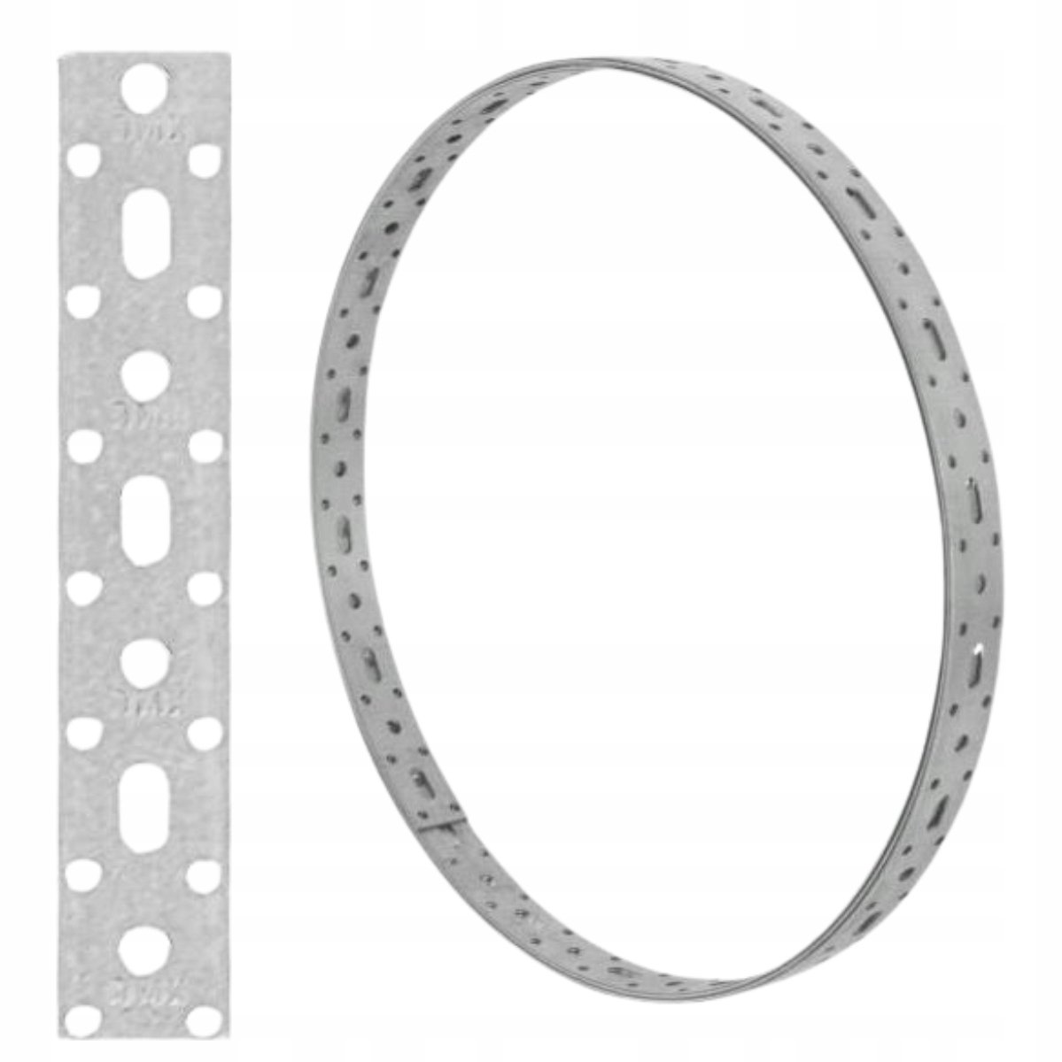 Geperforeerde montagetape Staal 25m x 25mm x 1,5mm - Markloos