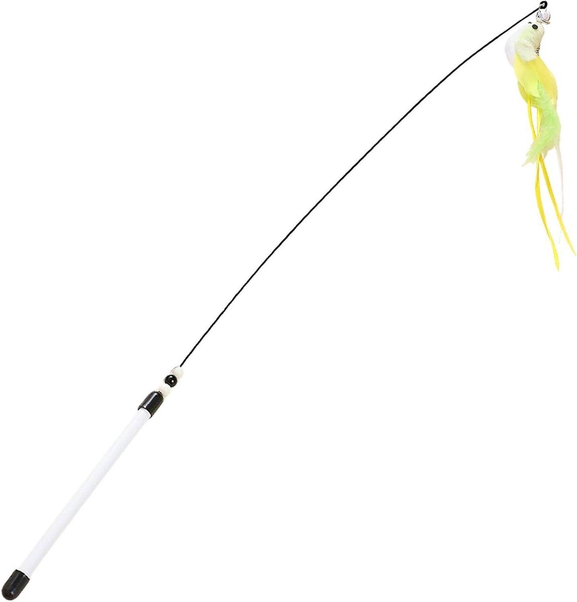 Kattenhengel - Kattenstok Speelgoed - Mentale Stimulatie - Extra Lange Staaf - 80 cm - Multicolor