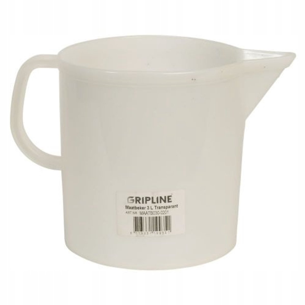 Gripline Maatbeker 3L Wit met Schaalverdeling