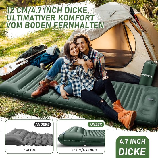 Opblaasbare Slaapmat - Kampeer Mat Tent Mat - Outdoor Slapen - Ingebouwde Voetpomp - 200 x 68 x 12 cm — afbeelding 2