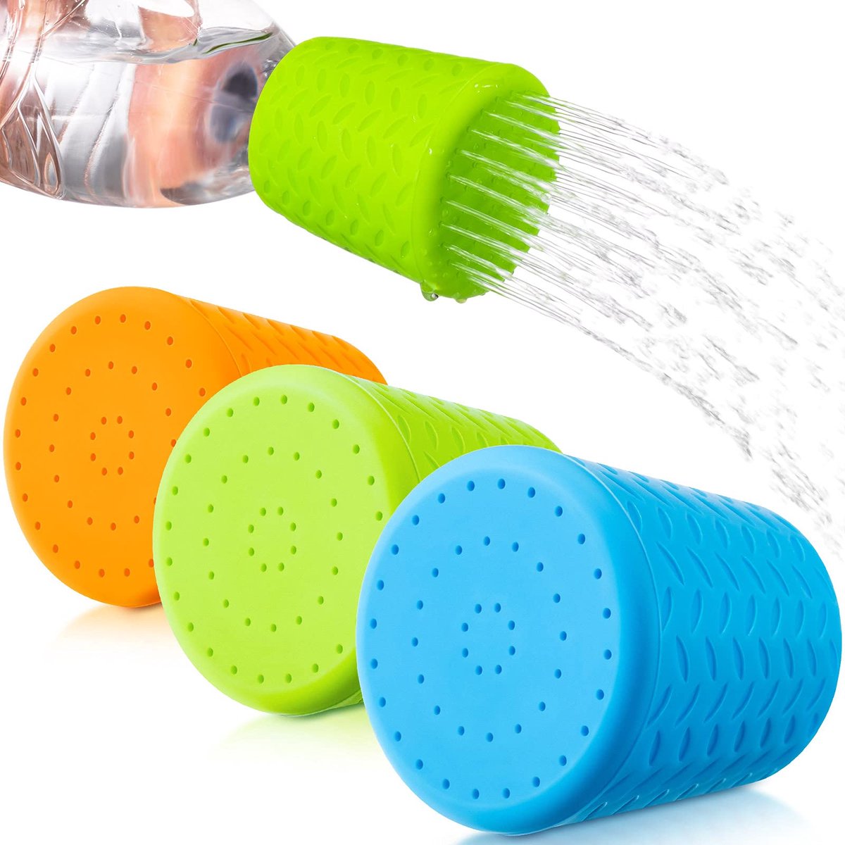 Ryoudavell - 3-delige Draagbare huisdierendouche - Siliconen Douchekop - Hondendouche - Plantenspuit - Buitendouche voor honden -Doucheflesbevestiging - Douchekop voor huisdieren - Huisdieren buiten wassen