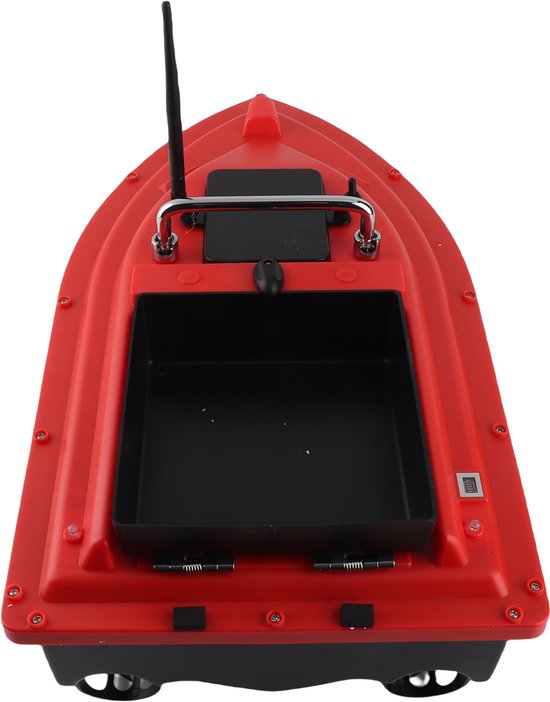 Voerboot - Aas- / visboot - Afstand bestuurbare boot - Karper voerboot - Verlichting - 400-500 meter bereik - Opbergtas - Karpervissen - RC-aasboot - Radiografisch bestuurbare aasboot - Rood — afbeelding 2