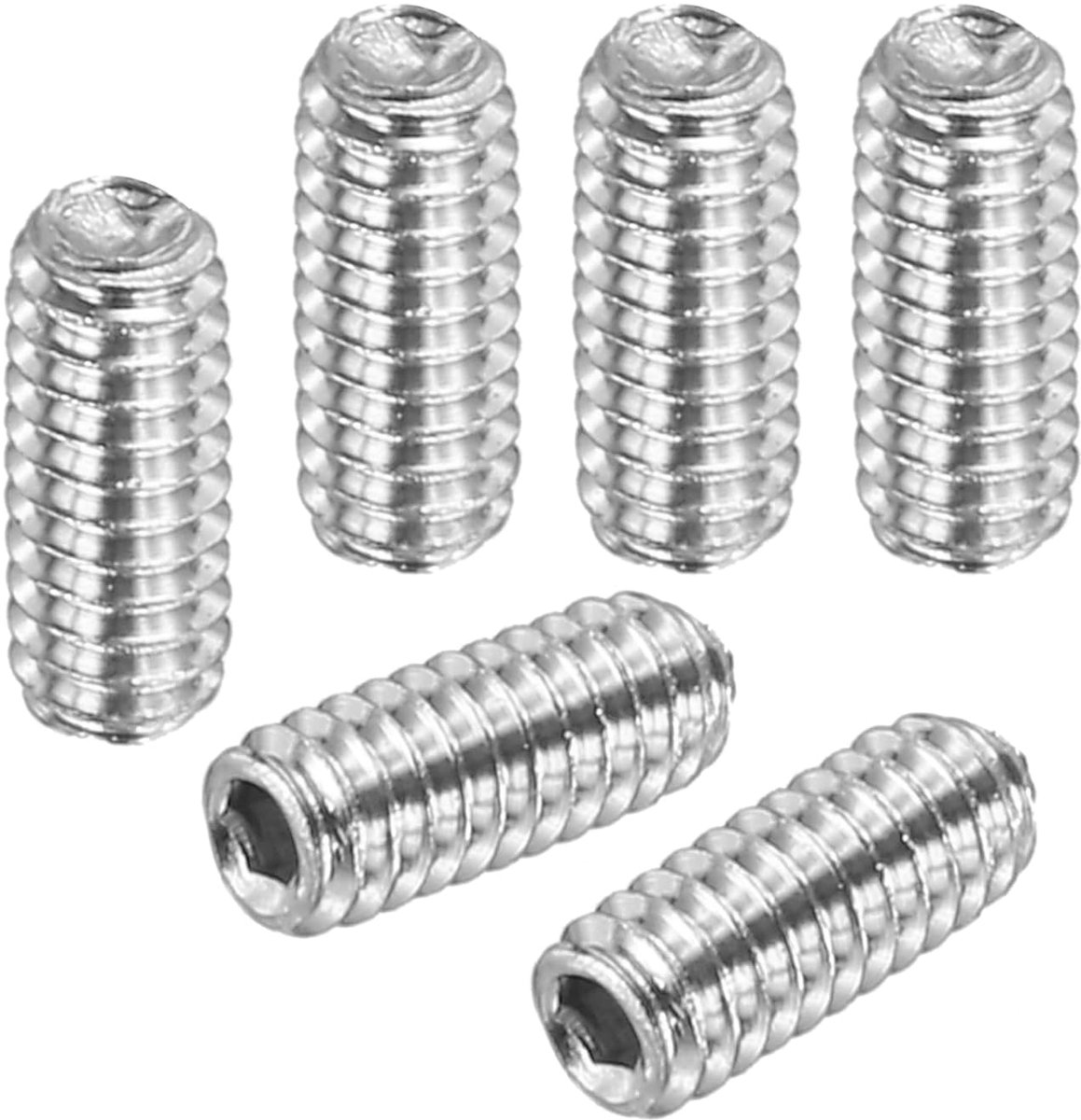 100 stuks stelschroeven set, M2 x 5 mm zeskant schroef 304 roestvrij staal binnenzeskant schroefdraadpennen voor houder deurklinkkraan lampreparatie