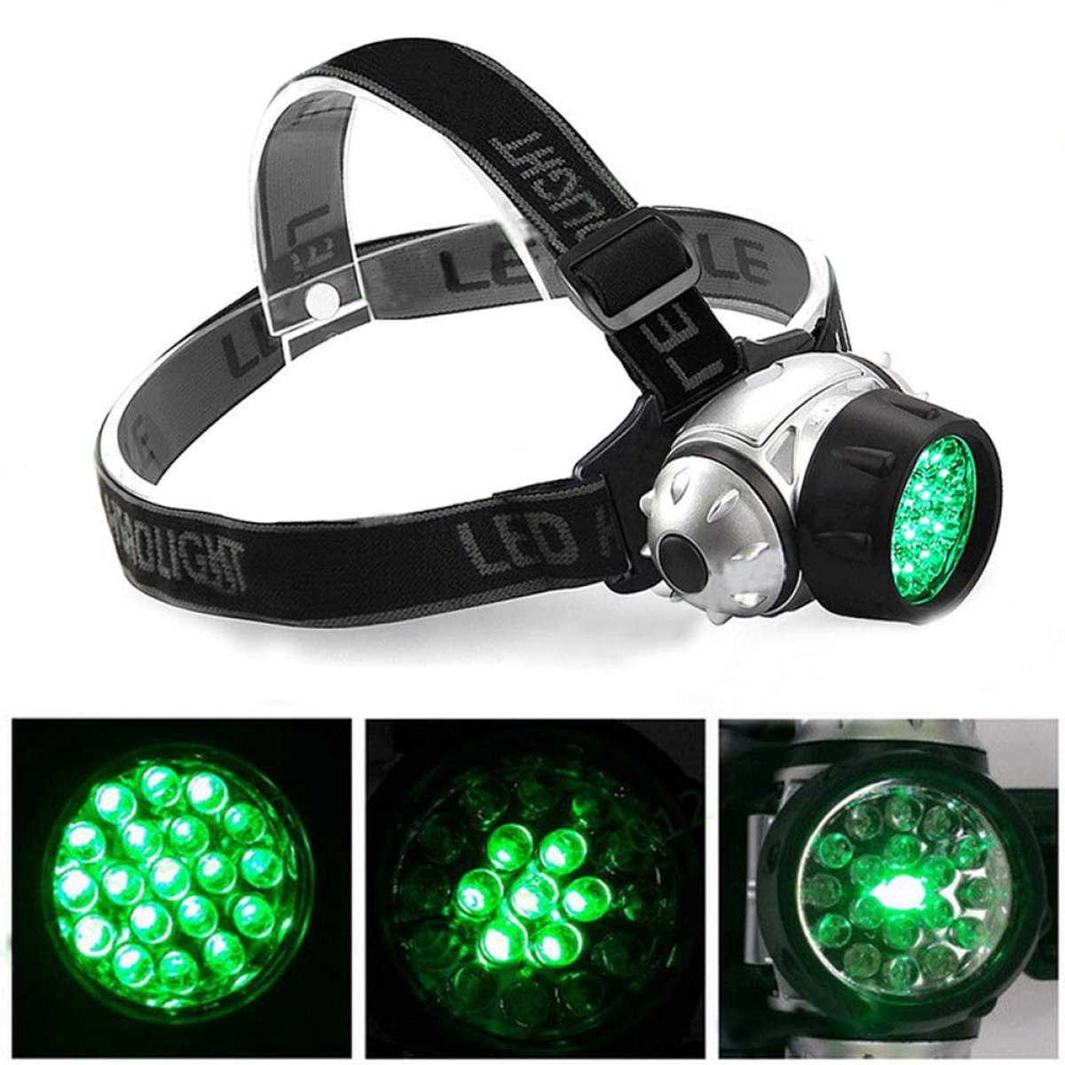 19 LED Groene Hoofdlamp Voor Planten Kweek - Handsfree Horticultuur Lamp - Met 4 Lichtmodi Voor Serre En Binnenkweek