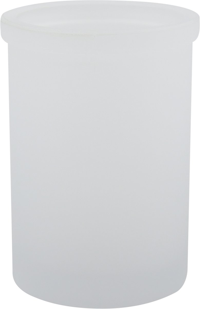 Spirella YOKO Tandenborstelhouder Glas – Beker voor Badkamer Accessoires – Wit – 7,5 x 10,6 cm