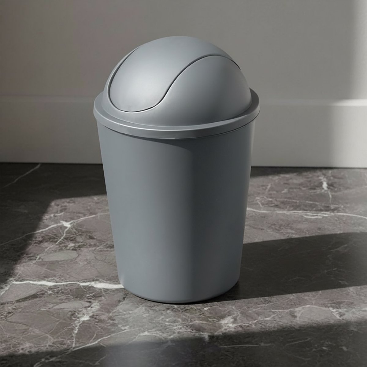 MSV Prullenbak met Kanteldeksel - Afvalemmer uit de AKO Collectie - Geschikt als Prullenbak Badkamer, Toilet en Keuken - Modern Design Afvalbak