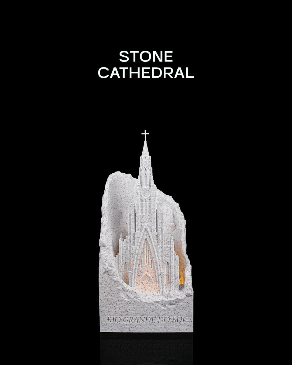 Stone Cathedral - Architectuur decoratiemodel - Landmark interieurdecoratie - woonaccessoire, beeldje, display model, bureau decoratie